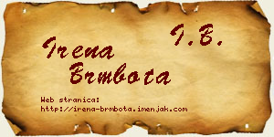 Irena Brmbota vizit kartica